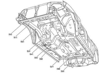  Контрольные кузовные размеры Subaru Legacy Outback
